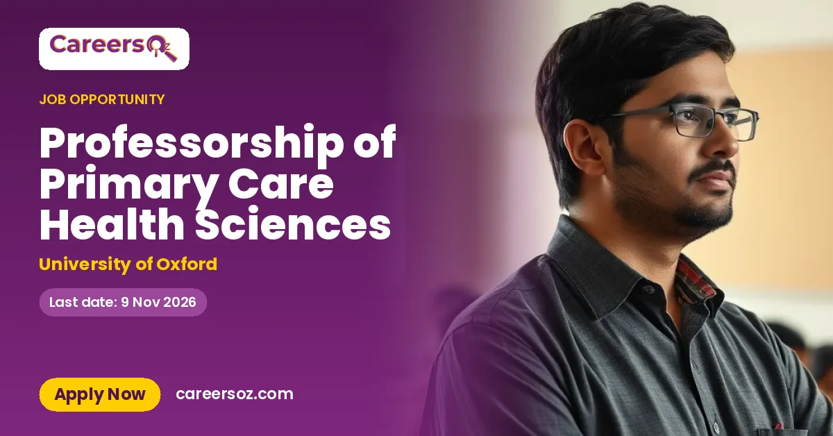 Professorship of Primary Care Health Sciences – University of Oxford