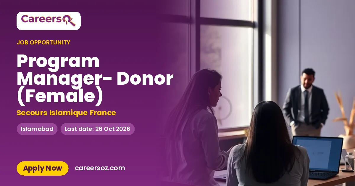 Program Manager- Donor (Female) – Secours Islamique France