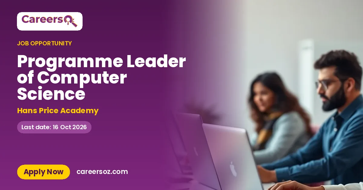 Programme Leader of Computer Science – Hans Price Academy