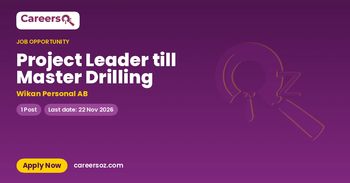 Project Leader till Master Drilling – Wikan Personal AB