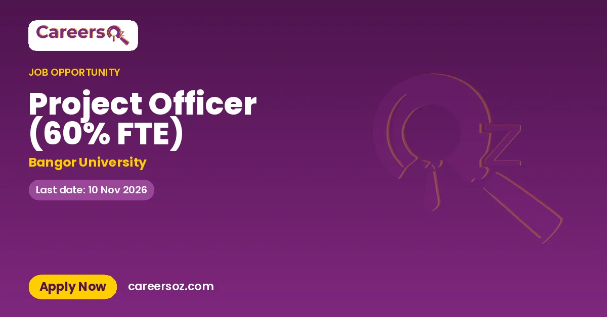 Project Officer (60% FTE) – Bangor University
