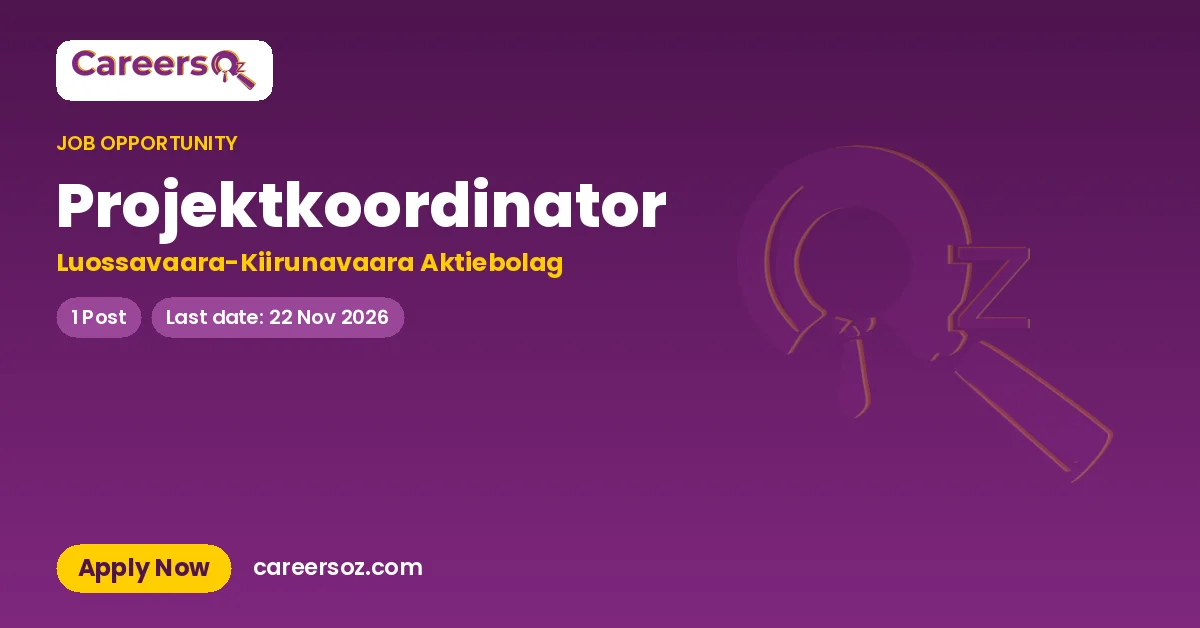 Projektkoordinator – Luossavaara-Kiirunavaara Aktiebolag