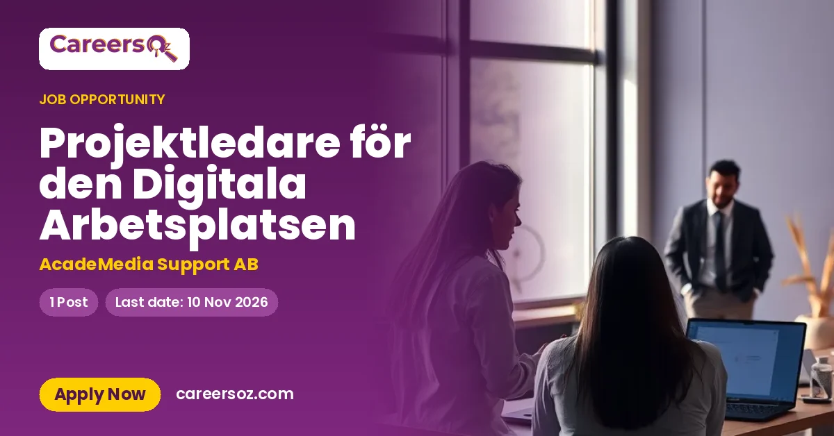 Projektledare för den Digitala Arbetsplatsen – AcadeMedia Support AB