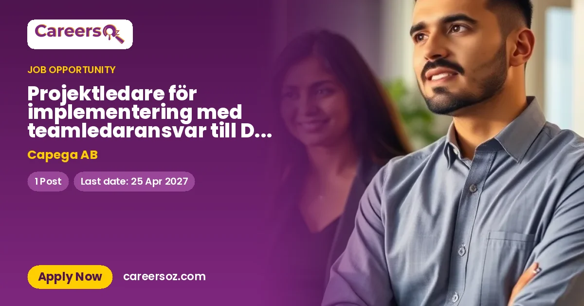 Projektledare för implementering med teamledaransvar till DNB Sverige – Capega AB