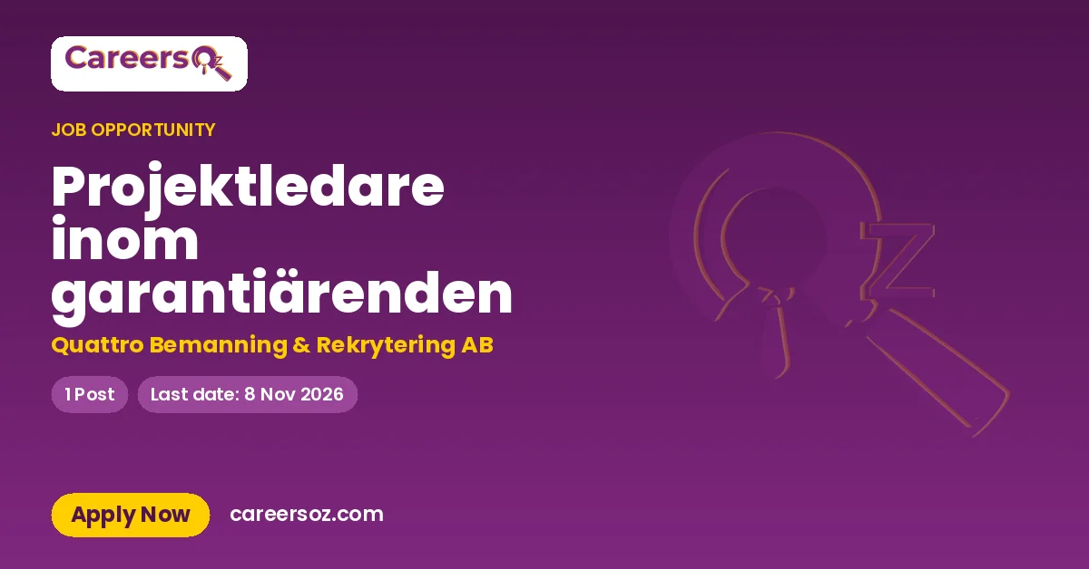 Projektledare inom garantiärenden – Quattro Bemanning & Rekrytering AB
