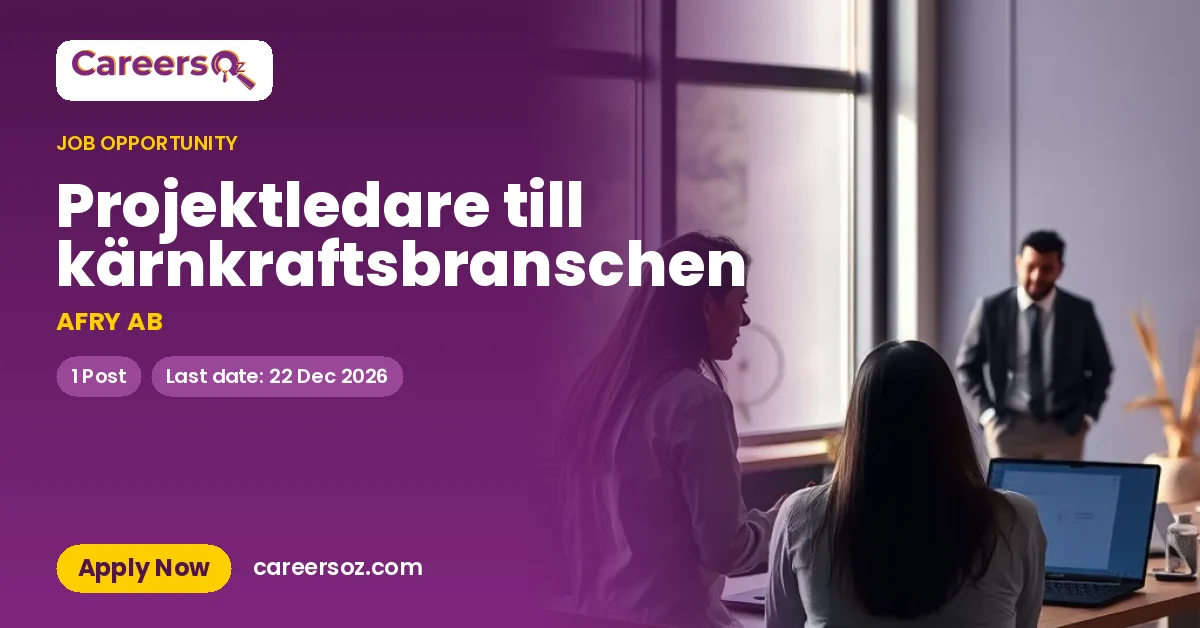 Projektledare till kärnkraftsbranschen – AFRY AB