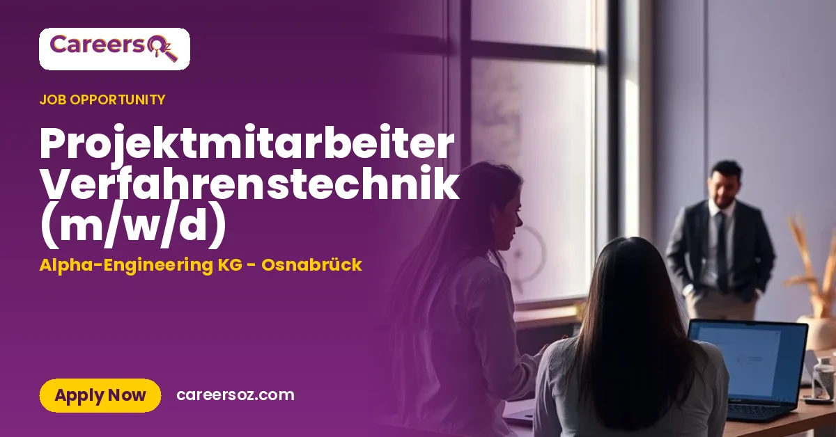 Projektmitarbeiter Verfahrenstechnik (m/w/d) – Alpha-Engineering KG - Osnabrück