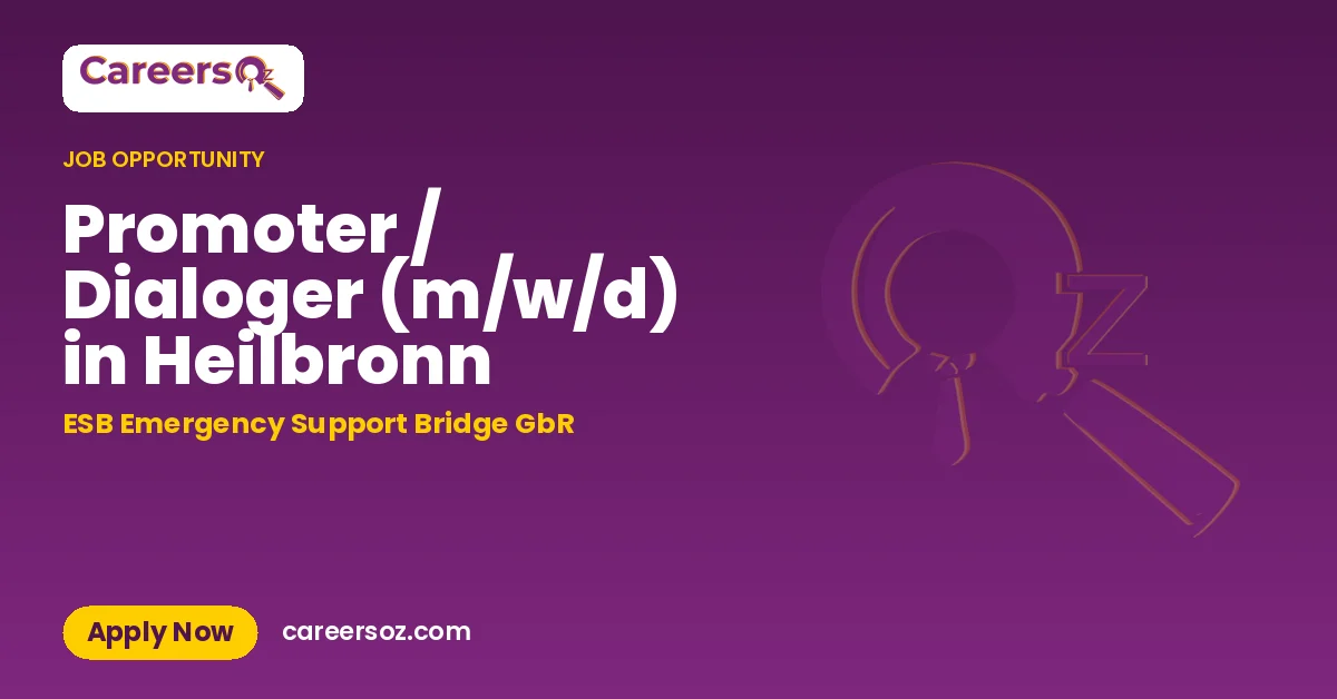 Promoter / Dialoger (m/w/d) in Heilbronn – ESB Emergency Support Bridge GbR