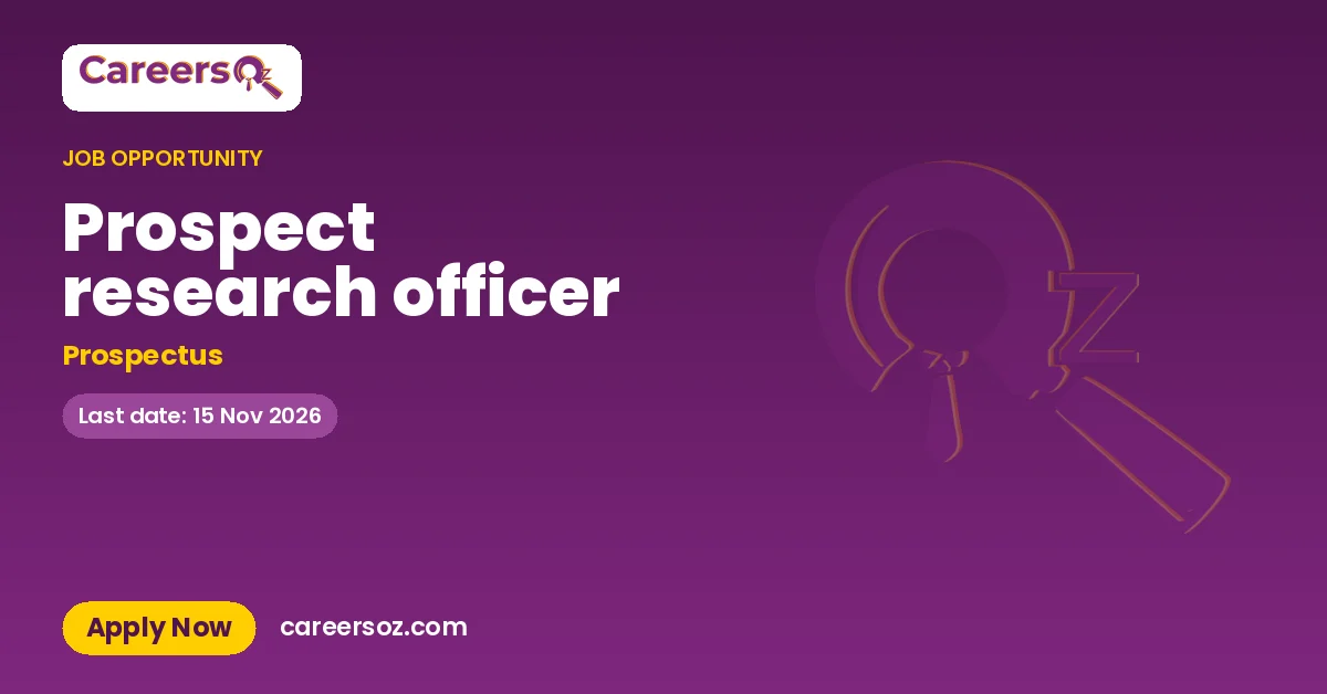 Prospect research officer – Prospectus