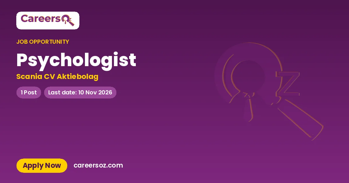 Psychologist – Scania CV Aktiebolag