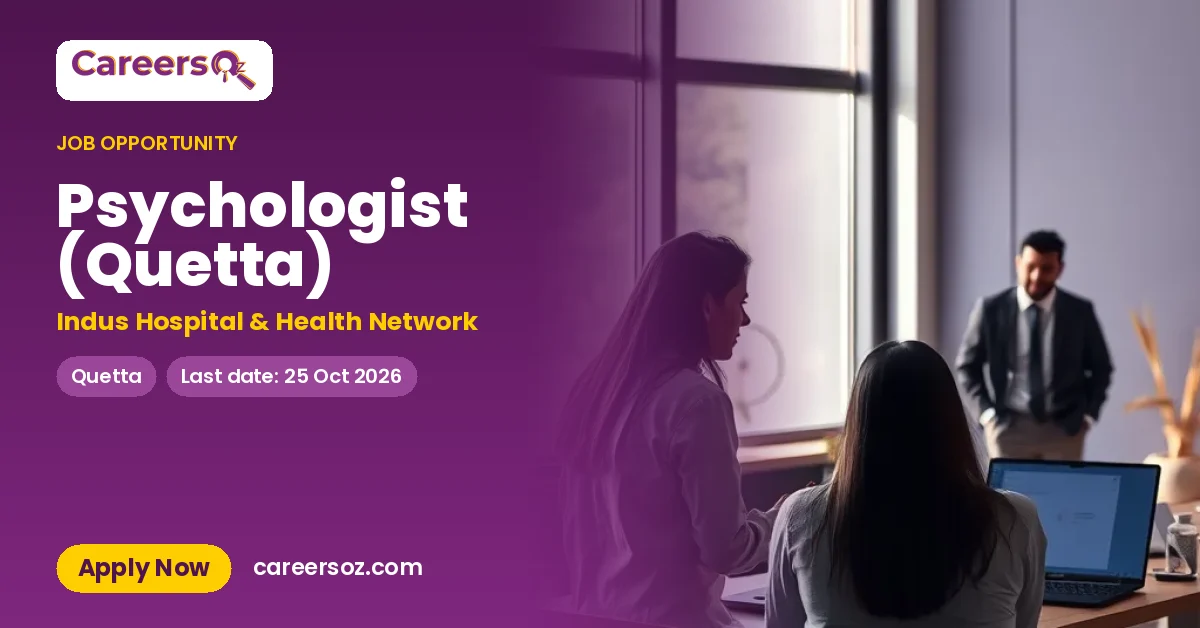 Psychologist (Quetta) – Indus Hospital & Health Network