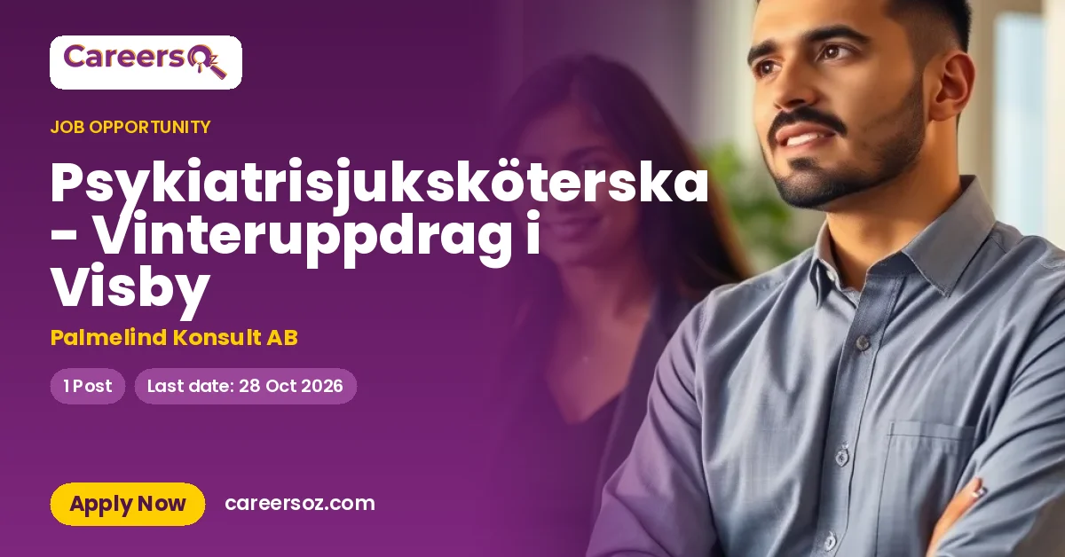 Psykiatrisjuksköterska - Vinteruppdrag i Visby – Palmelind Konsult AB