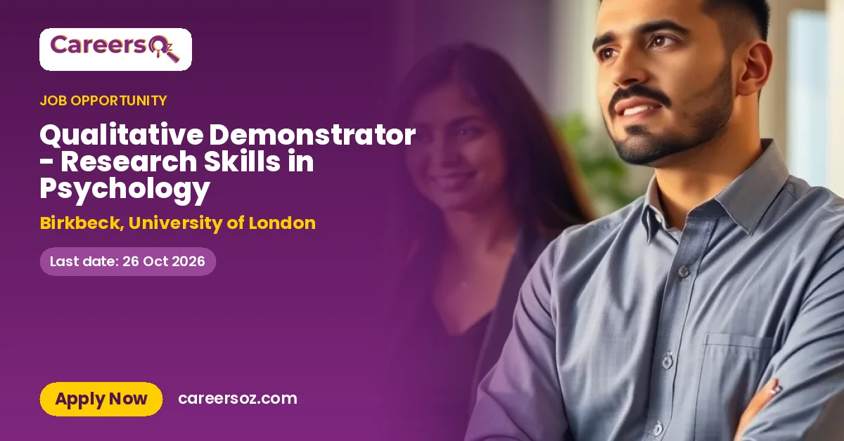 Qualitative Demonstrator - Research Skills in Psychology – Birkbeck, University of London