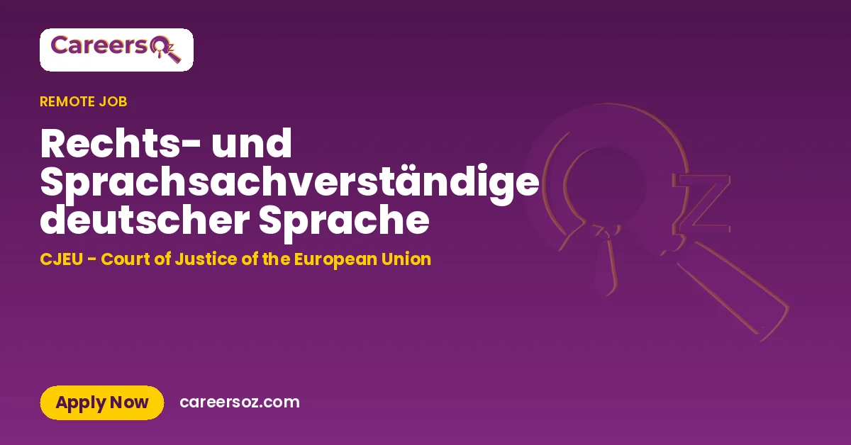 Rechts- und Sprachsachverständige deutscher Sprache – CJEU - Court of Justice of the European Union