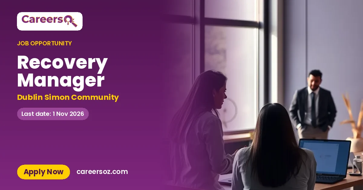 Recovery Manager – Dublin Simon Community