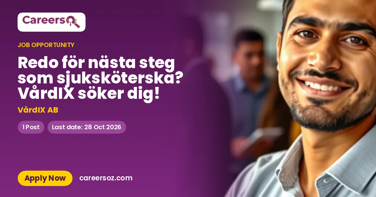 Redo för nästa steg som sjuksköterska? VårdIX söker dig! – VårdIX AB