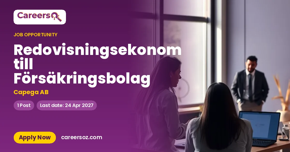 Redovisningsekonom till Försäkringsbolag – Capega AB