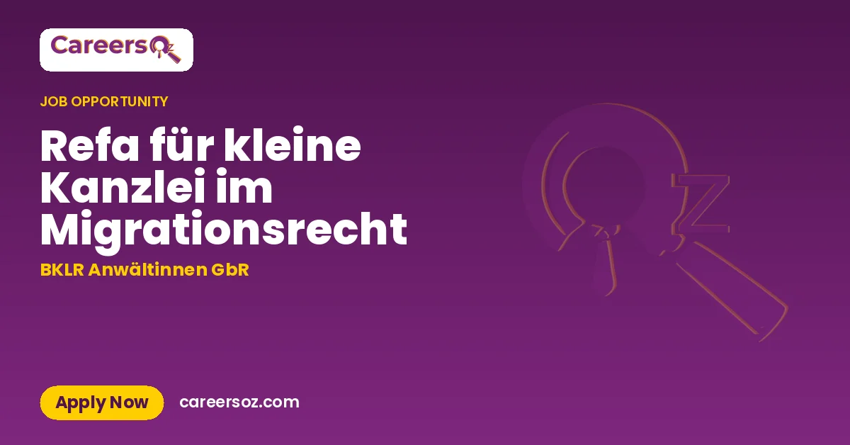 Refa für kleine Kanzlei im Migrationsrecht – BKLR Anwältinnen GbR