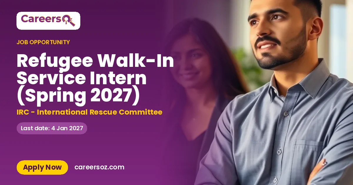 Refugee Walk-In Service Intern (Spring 2027) – IRC - International Rescue Committee