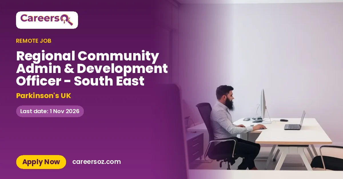 Regional Community Admin & Development Officer - South East – Parkinson's UK