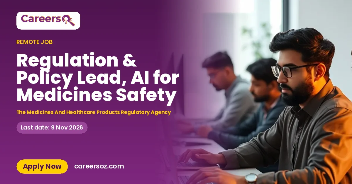 Regulation & Policy Lead, AI for Medicines Safety – The Medicines And Healthcare Products Regulatory Agency