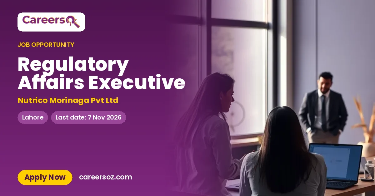 Regulatory Affairs Executive – Nutrico Morinaga Pvt Ltd