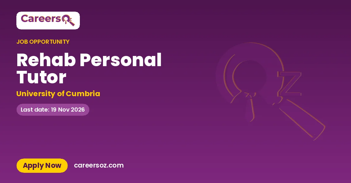 Rehab Personal Tutor – University of Cumbria