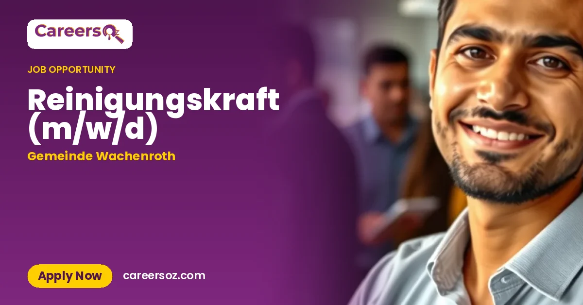 Reinigungskraft (m/w/d) – Gemeinde Wachenroth