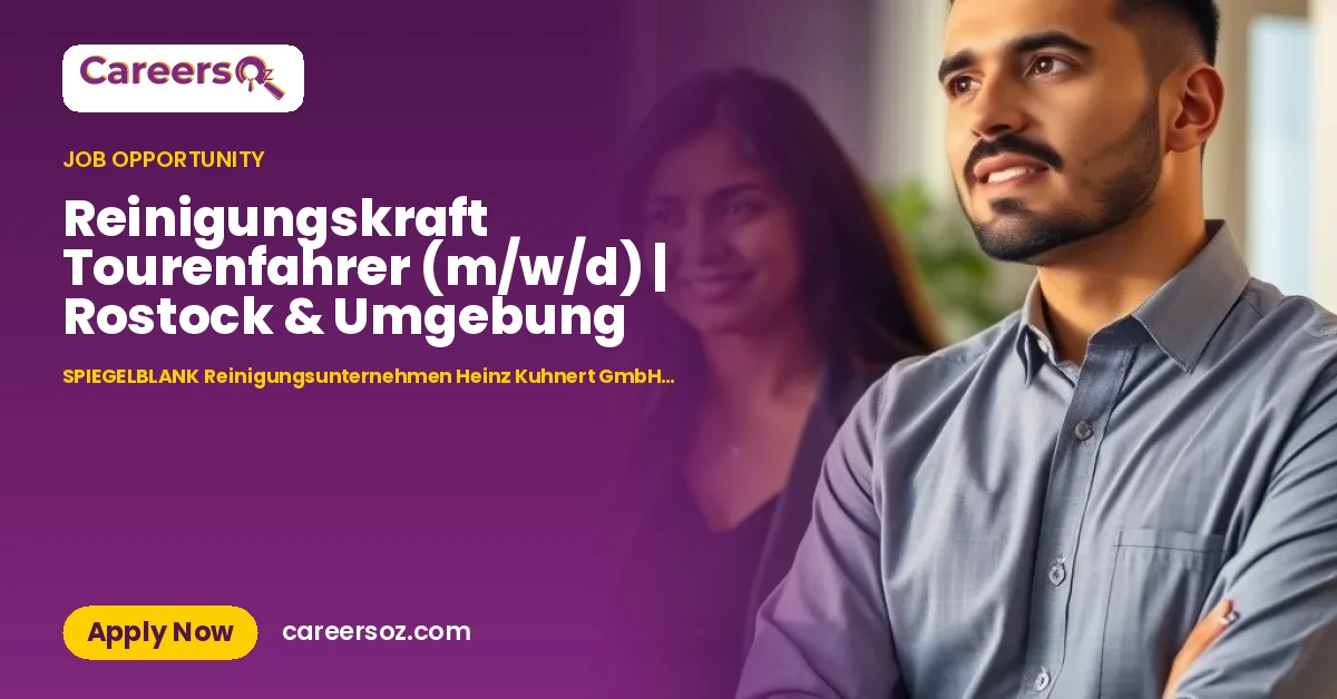 Reinigungskraft Tourenfahrer (m/w/d) | Rostock & Umgebung – SPIEGELBLANK Reinigungsunternehmen Heinz Kuhnert GmbH & Co. KG