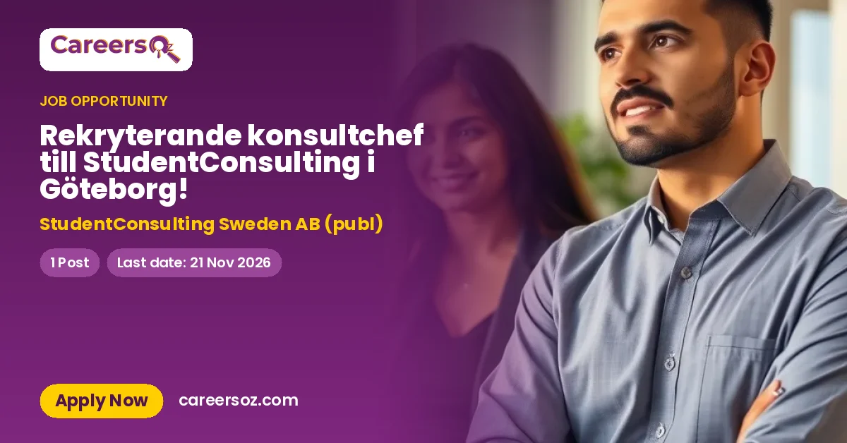 Rekryterande konsultchef till StudentConsulting i Göteborg! – StudentConsulting Sweden AB (publ)