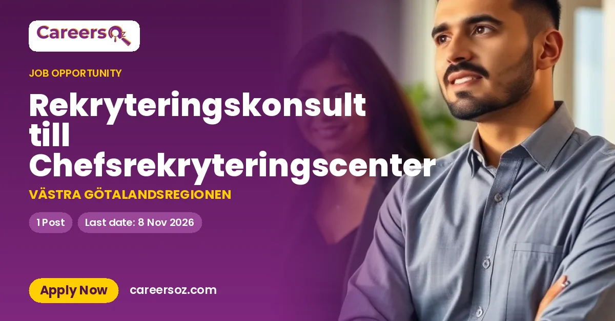 Rekryteringskonsult till Chefsrekryteringscenter – VÄSTRA GÖTALANDSREGIONEN