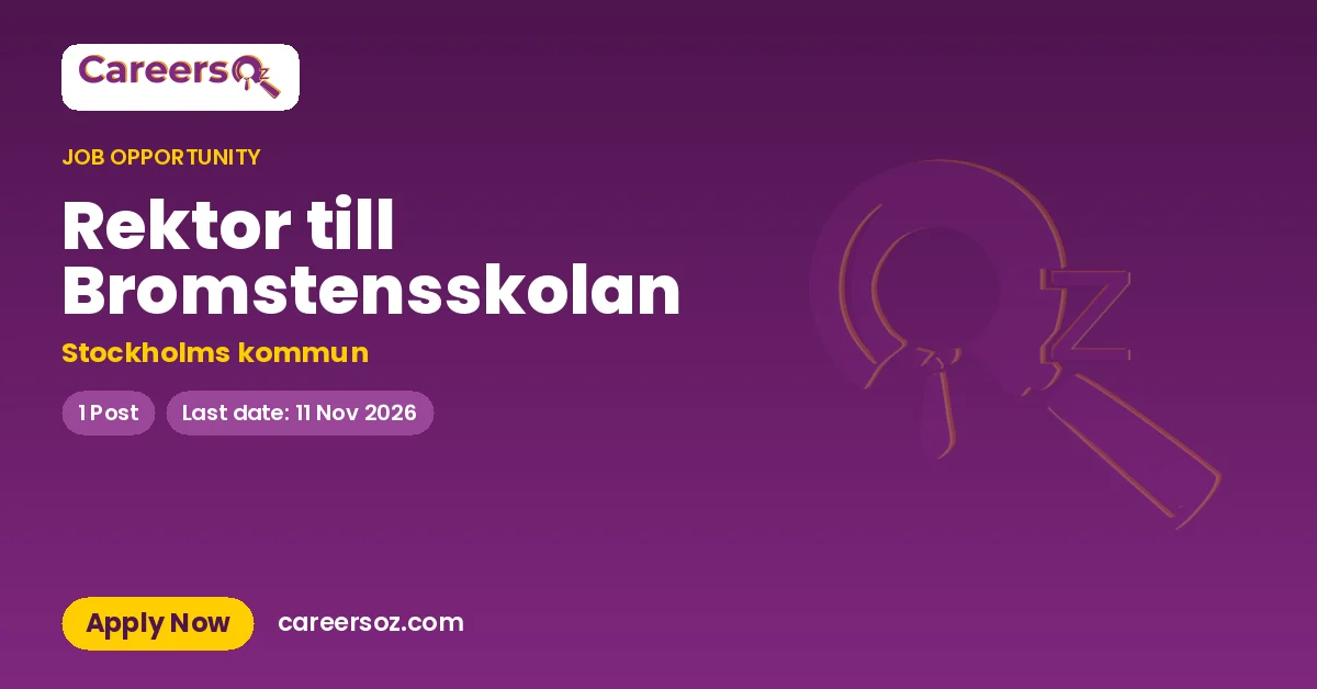 Rektor till Bromstensskolan – Stockholms kommun