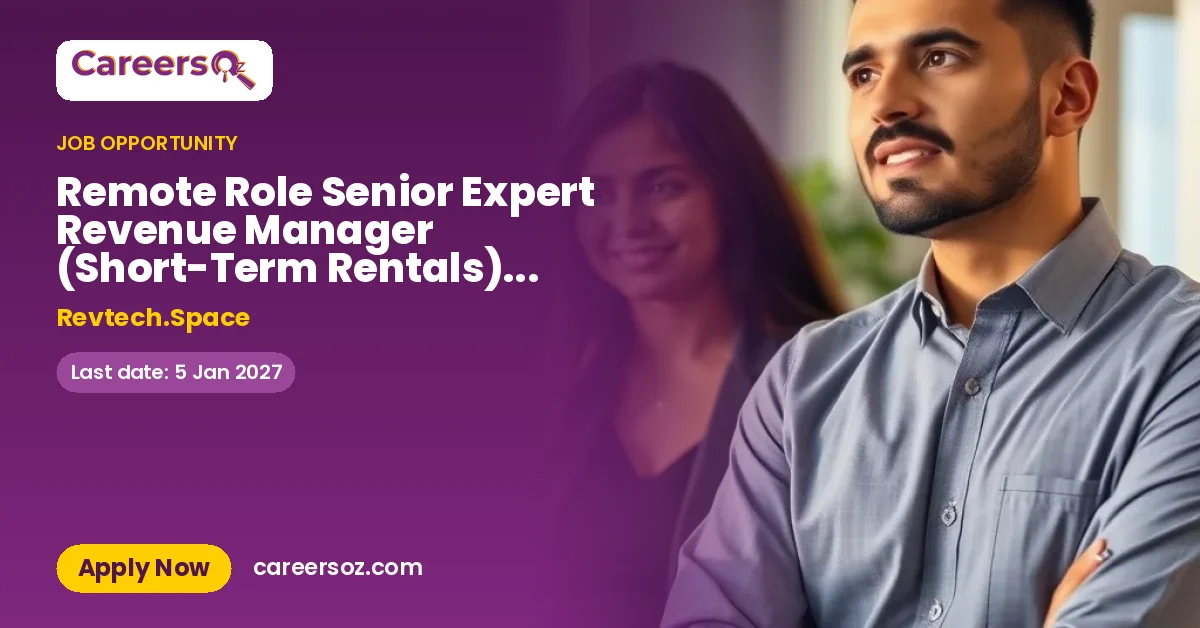 Remote Role Senior Expert Revenue Manager (Short-Term Rentals) - Pricing Tool Knowledge Is Required – Revtech.Space