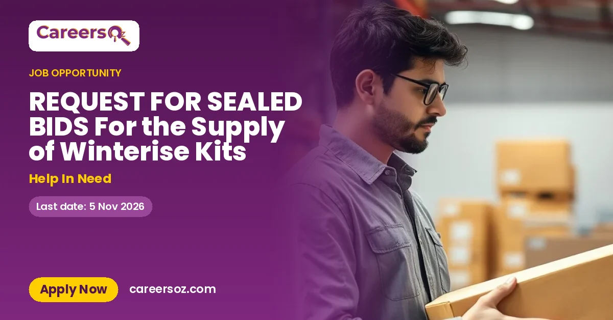 REQUEST FOR SEALED BIDS For the Supply of Winterise Kits – Help In Need