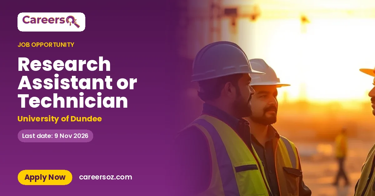 Research Assistant or Technician – University of Dundee