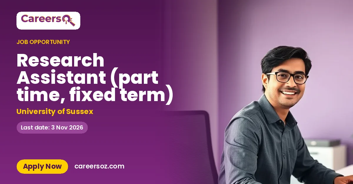 Research Assistant (part time, fixed term) – University of Sussex