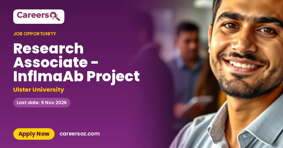Research Associate - InflmaAb Project – Ulster University
