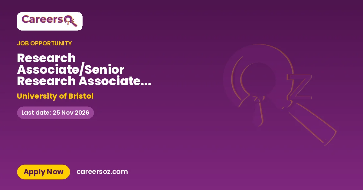 Research Associate/Senior Research Associate in Weather and Health x 2 positions available – University of Bristol