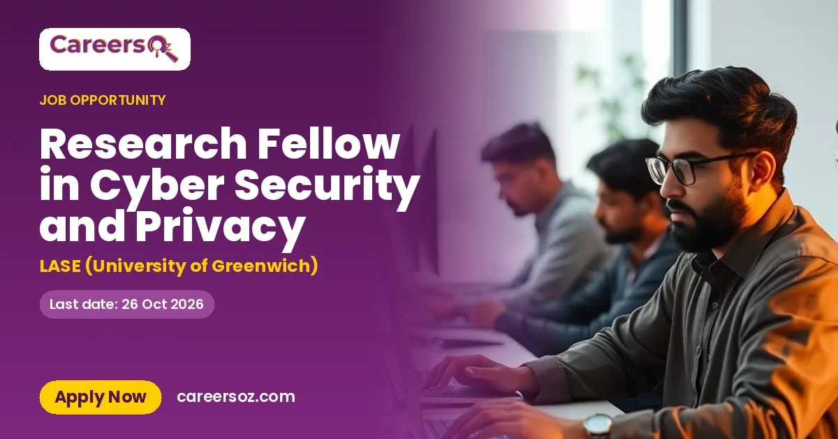 Research Fellow in Cyber Security and Privacy – LASE (University of Greenwich)