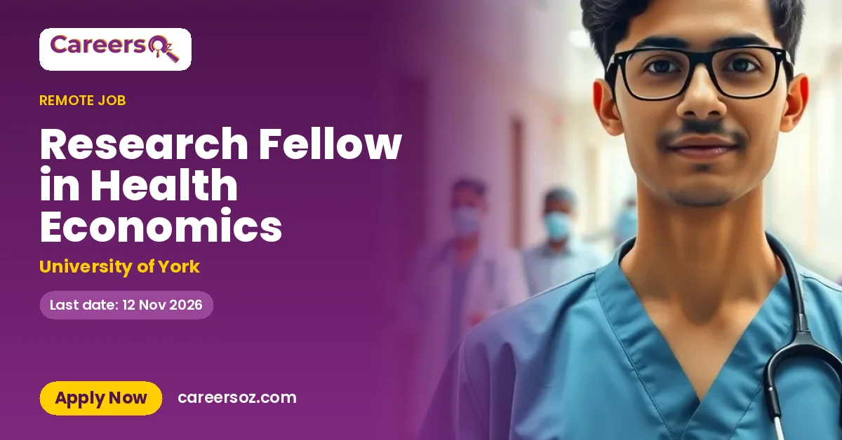 Research Fellow in Health Economics – University of York