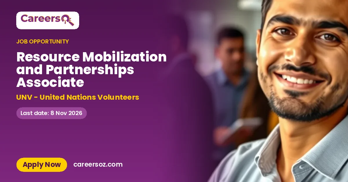 Resource Mobilization and Partnerships Associate – UNV - United Nations Volunteers