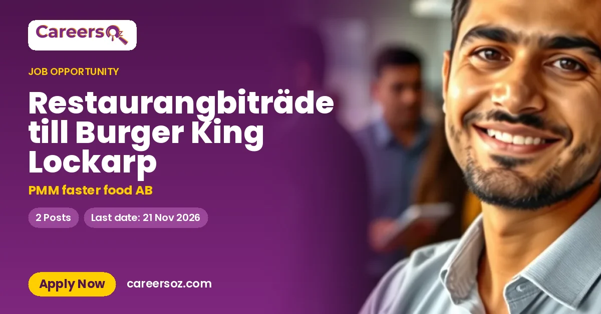 Restaurangbiträde till Burger King Lockarp – PMM faster food AB