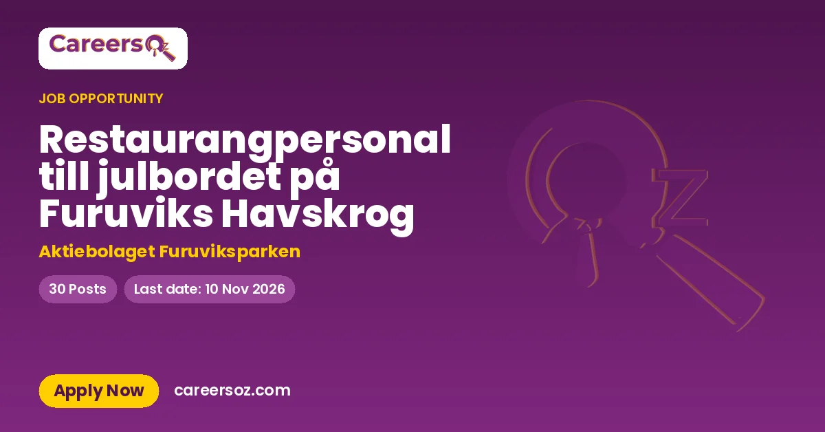 Restaurangpersonal till julbordet på Furuviks Havskrog – Aktiebolaget Furuviksparken