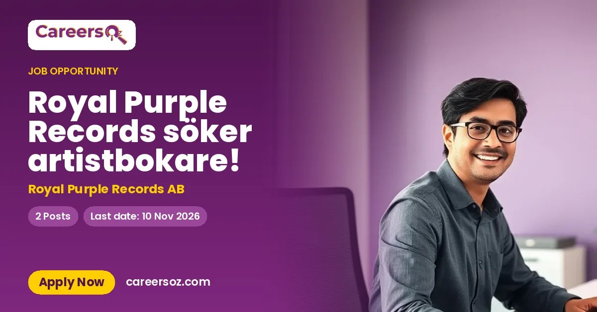Royal Purple Records söker artistbokare! – Royal Purple Records AB
