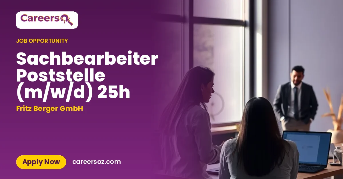 Sachbearbeiter Poststelle (m/w/d) 25h – Fritz Berger GmbH