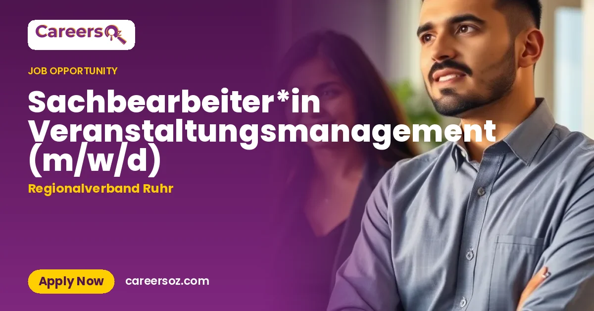 Sachbearbeiter*in Veranstaltungsmanagement (m/w/d) – Regionalverband Ruhr