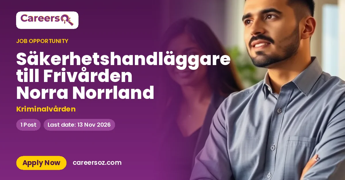 Säkerhetshandläggare till Frivården Norra Norrland – Kriminalvården