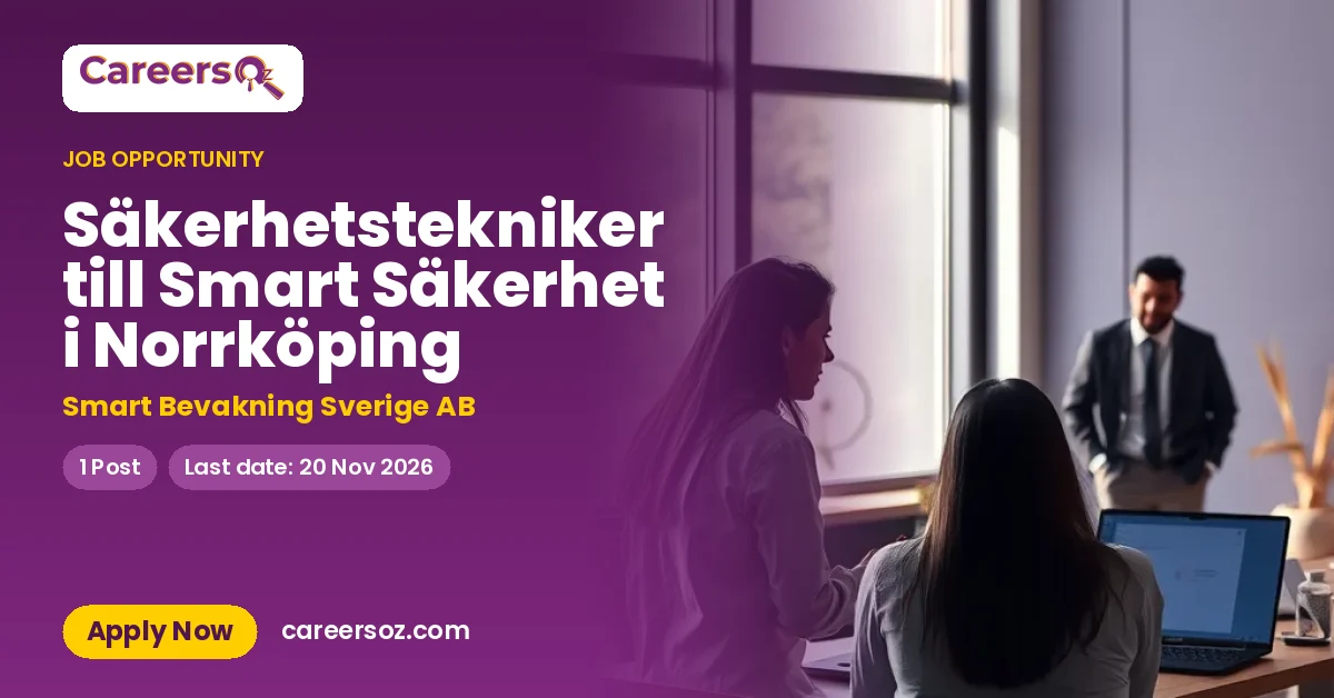 Säkerhetstekniker till Smart Säkerhet i Norrköping – Smart Bevakning Sverige AB