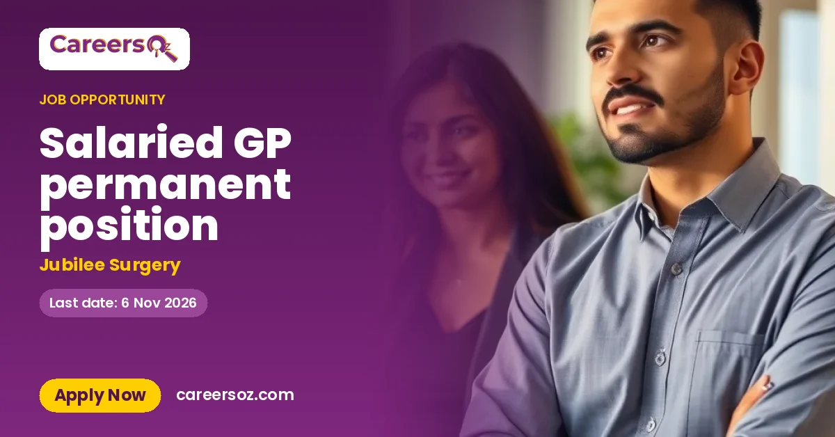 Salaried GP permanent position – Jubilee Surgery