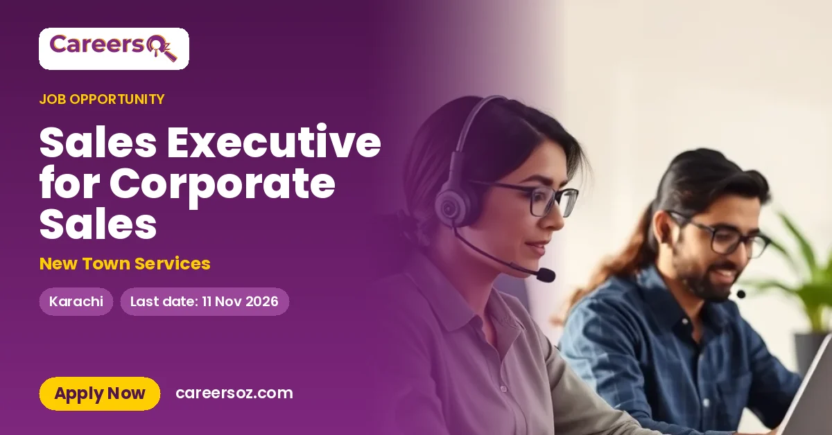 Sales Executive for Corporate Sales – New Town Services